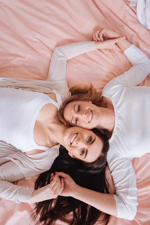 Happy couple making a romantic photoshootの写真素材