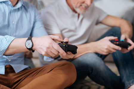 Close up of a video game consoleの写真素材