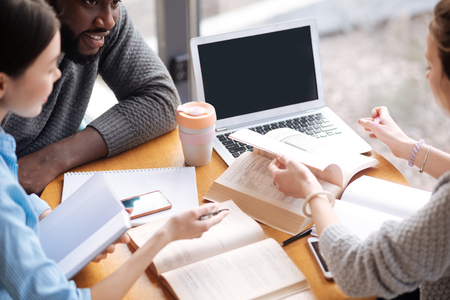Group of students studying togetherの写真素材