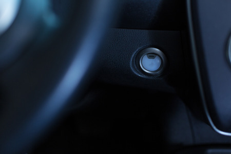 Close up of a power switch of an electric car