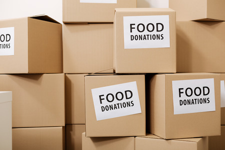 Plenty of boxed full of humanitarian supplies