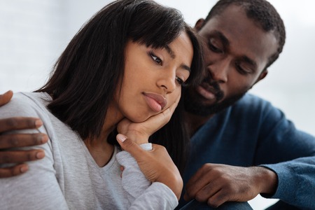 Cute portrait of two romantic peopleの写真素材