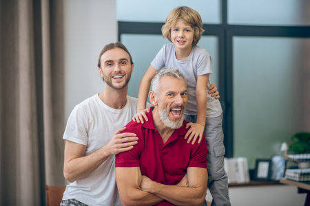 Happy family. Picture of a happy family at home
