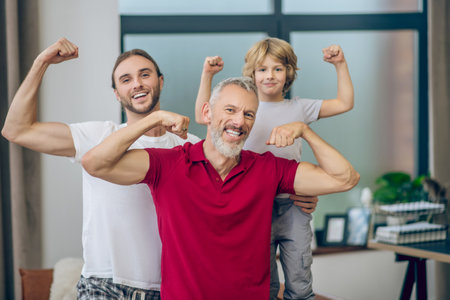 Happy family. Picture of a happy family at home