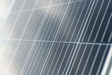 Dark gray flat solar panel surface