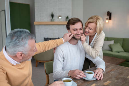 Family spending time together and feeling happyの写真素材