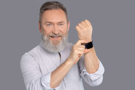 A businessman getting ready for the appointmentの写真素材