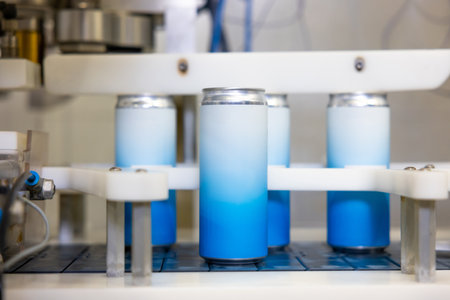 Beverages canned on the modern beer plant equipment