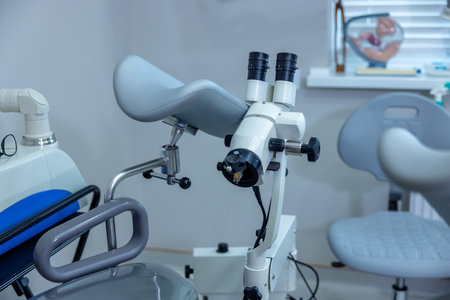 Medical equipment in a modern doctors officeの写真素材