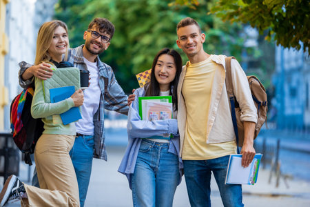 University students standing outdoor after classes.