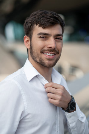 Good-looking young businessman feeling confident and determinedの写真素材