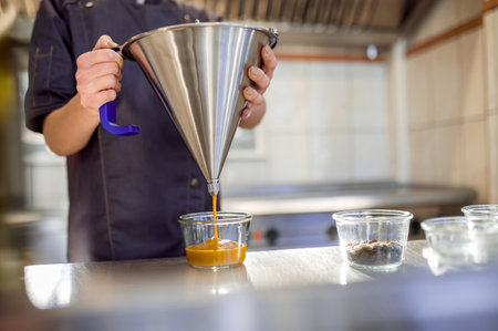 Professional cook working in restaurant
