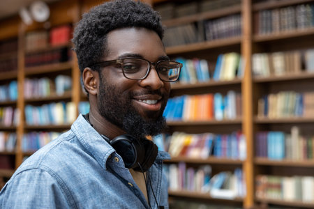 Portrait of a smiling young dark-skinned man