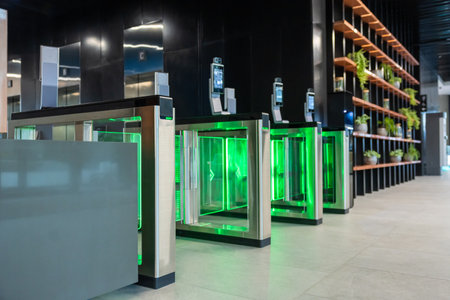 Picture of modern access security control in the business centerの写真素材