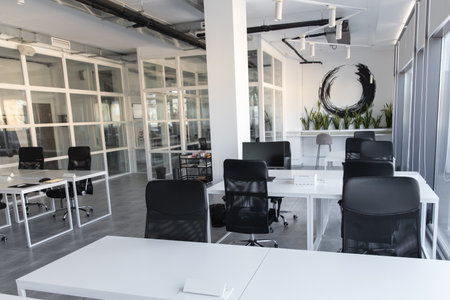 Picture of an office premises with modern furniture and designの写真素材