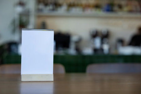 Close up picture of a table in the cafeの写真素材