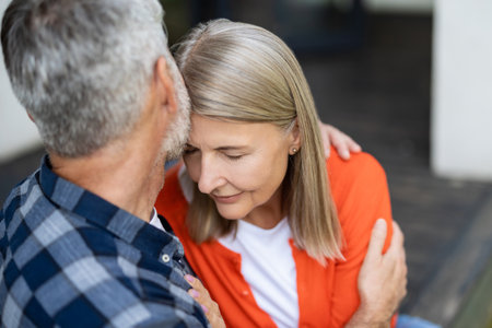 Senior couple spending time together and feeling in loveの写真素材