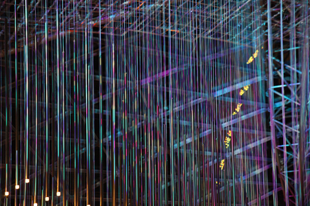 Led background, abstract colored linesの写真素材