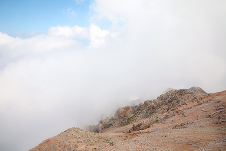 View on top of the mountain Tahtali.Kemer. Turkey. 17.07.2014のeditorial素材