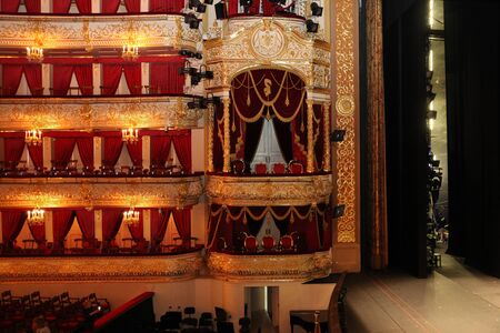 Benoir, the historical stage of the Bolshoi theatre. Moscow. 26.04.2018のeditorial素材