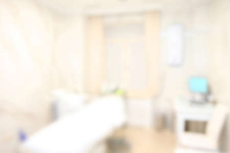 Abstract office with window and equipment in a cosmetic clinic, blurred backgroundの写真素材
