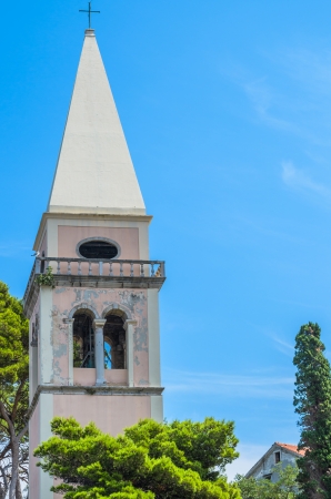 Steeple of Veli Losinj Croatiaの写真素材
