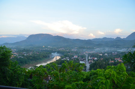 From above Luang prabangの素材