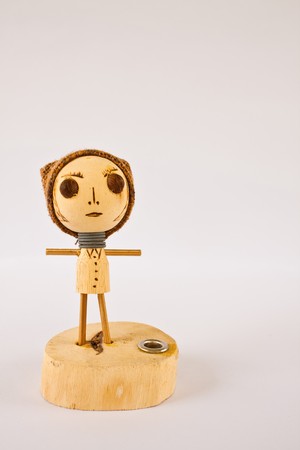 use for stab a pen or pencil,this is hanmade dollの写真素材