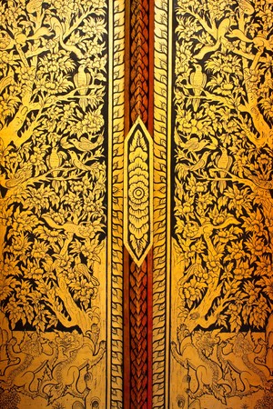 this is real thai style doorの写真素材