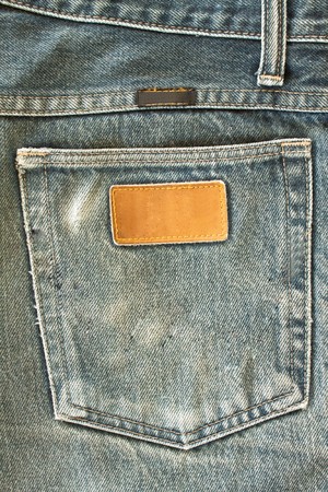 fragment of modern jeans with pocket, can be used as a background