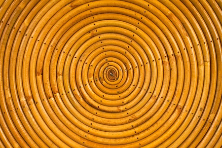 Round weaving from rattan,possible use to backgroundの写真素材