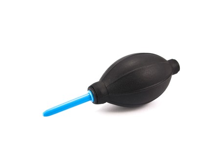 Camera Air Blowing Cleaner isolated on white backgroundの写真素材