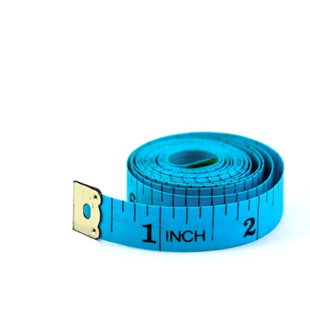 roll of measuring tape isolated on white background