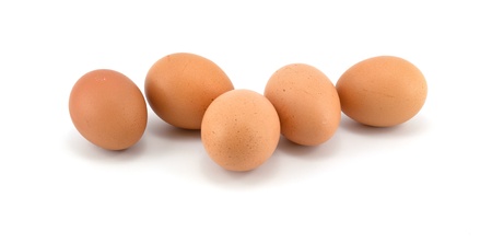 eggs stack isolated on a white backgroundの写真素材