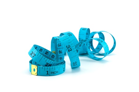 roll of measuring tape isolated on white background