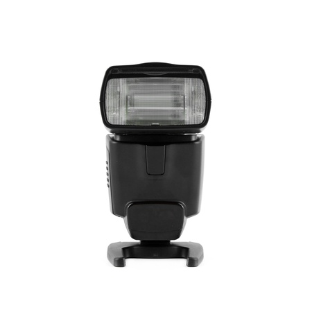 External flash unit isolated on white backgroundの写真素材