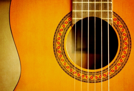 acoustic classical guitar with strings