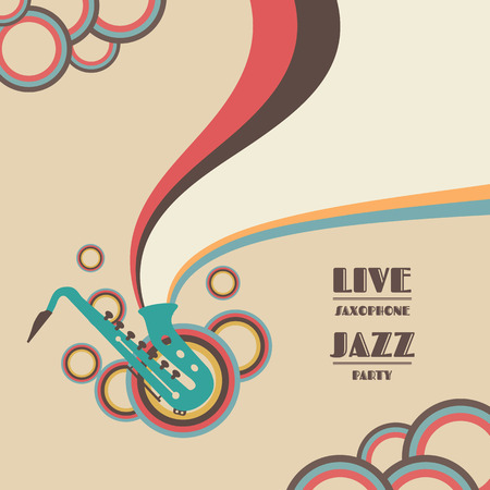 saxophone live show, jazz music concertのイラスト素材