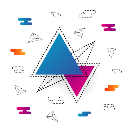 abstract hipster geometric icon, isolatedon white backgroundのイラスト素材