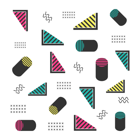 Hipster geometric pattern, isolated on white backgroundのイラスト素材