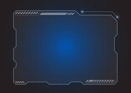 Futuristic User Interface HUD, hologram monitorのイラスト素材