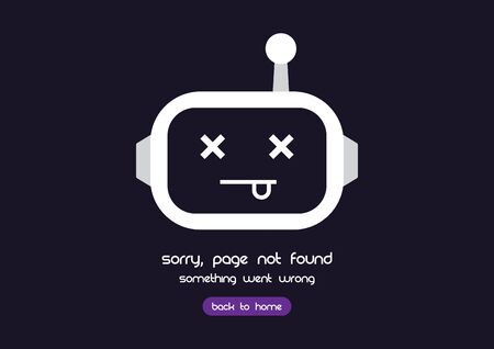 404 error page, template for website, error robot for your website
