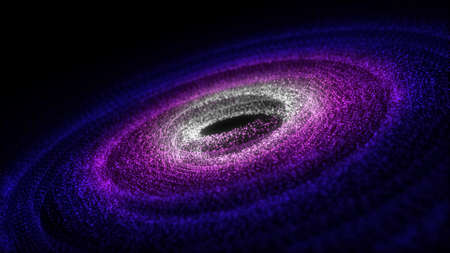 Rotation particle background, spiral galaxy, animation of Milky Wayの写真素材