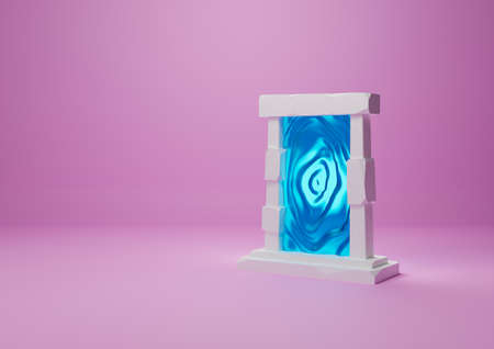 Hipster head with empty space, 3d render illustration