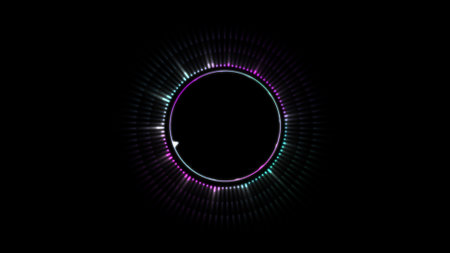Audio spectrum with laser graph, 4k footageの写真素材