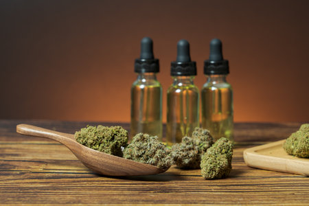 Heap of Organic Marijuana budsの写真素材