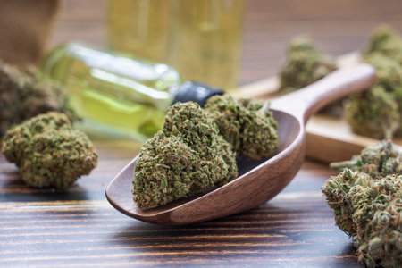 Heap of Organic Marijuana budsの写真素材