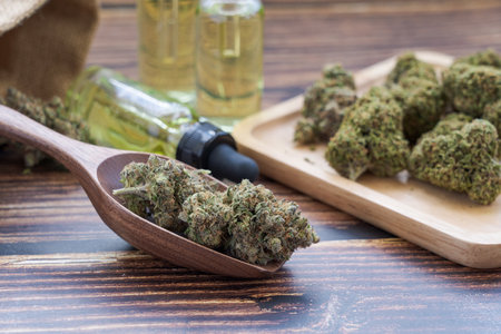 Heap of Organic Marijuana budsの写真素材