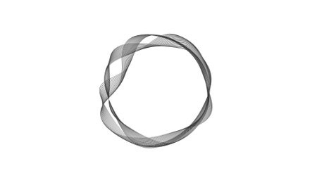 Abstract neon circle, isolated on white backgroundの写真素材