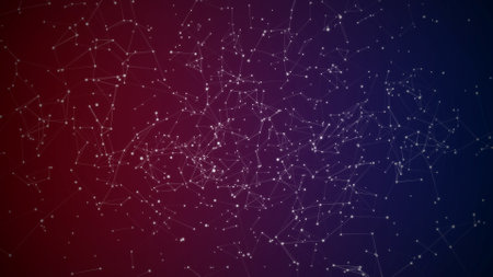 Plexus structure evolving in organic motion, 4k footageの写真素材